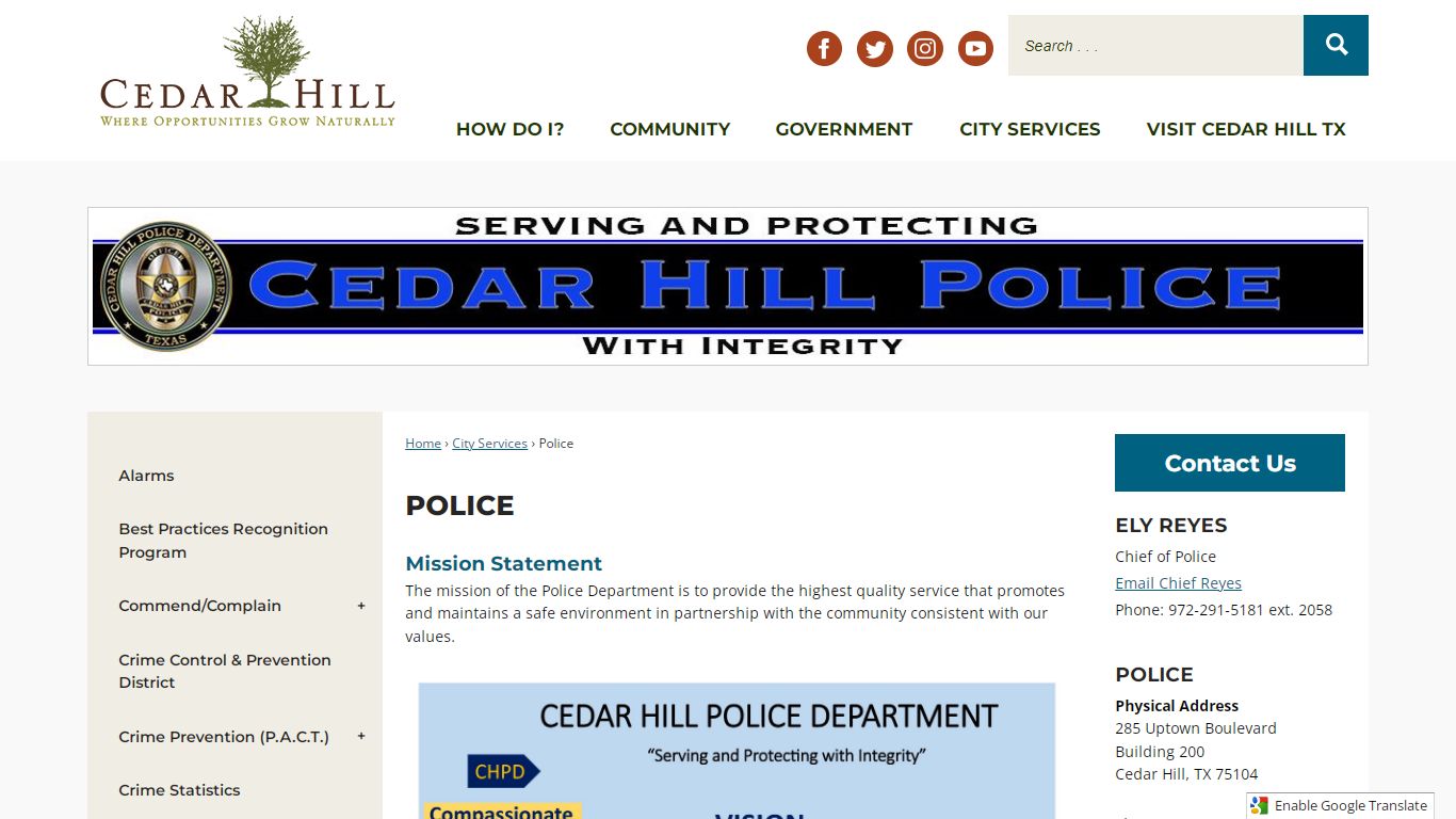 Police | Cedar Hill, TX - Official Website